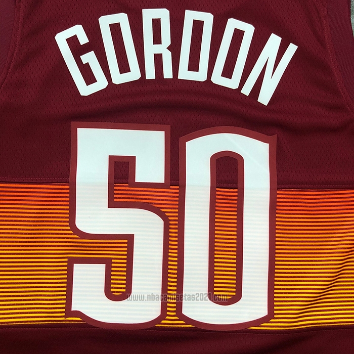 Camiseta Denver Nuggets Aaron Gordon #50 Ciudad 2020-21 Rojo